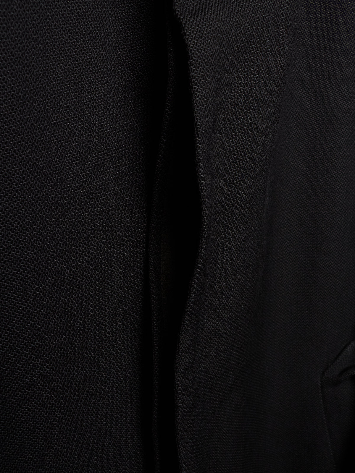 Carol Christian Poell 2009 'OM/2340L PETT/10' Black High Neck Wool Ramie Coat