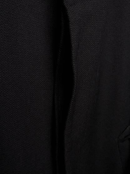 Carol Christian Poell 2009 'OM/2340L PETT/10' Black High Neck Wool Ramie Coat