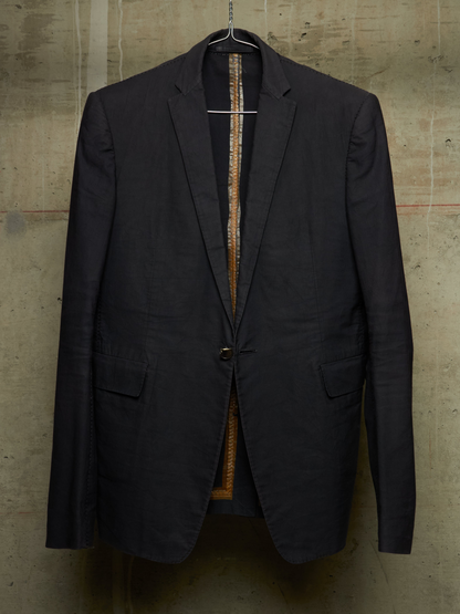 Carol Christian Poell 2010 'GM/2618OOD CORD-PTC/10' Taped Seam Titanium Prosthetic Elbow Overlock Blazer