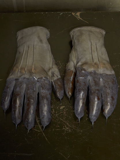 Carol Christian Poell 'AM/2459 ROOMS-PTC/036' Object-dyed Rubber Drip Leather Gloves