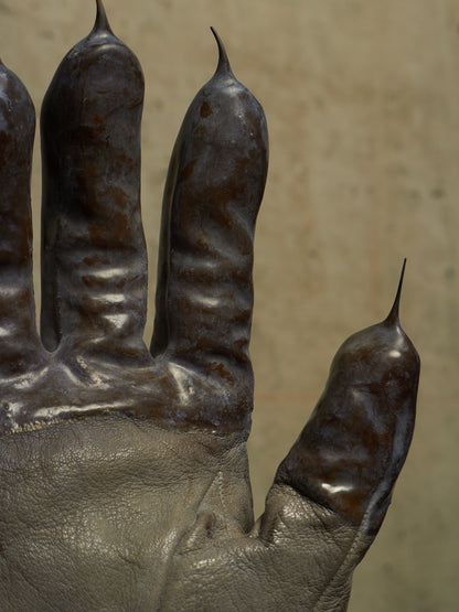 Carol Christian Poell 'AM/2459 ROOMS-PTC/036' Object-dyed Rubber Drip Leather Gloves