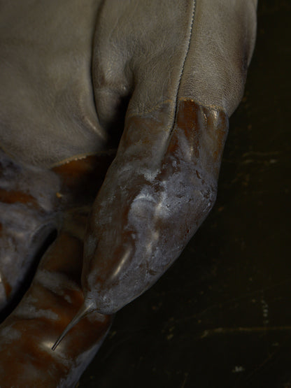 Carol Christian Poell 'AM/2459 ROOMS-PTC/036' Object-dyed Rubber Drip Leather Gloves