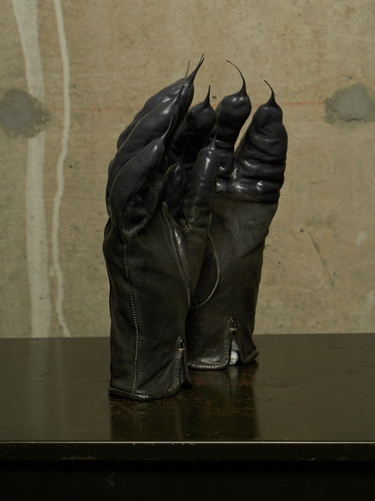 Carol Christian Poell 'AM/2459 ROOMS-PTC/19' Object-dyed Rubber Drip Leather Gloves