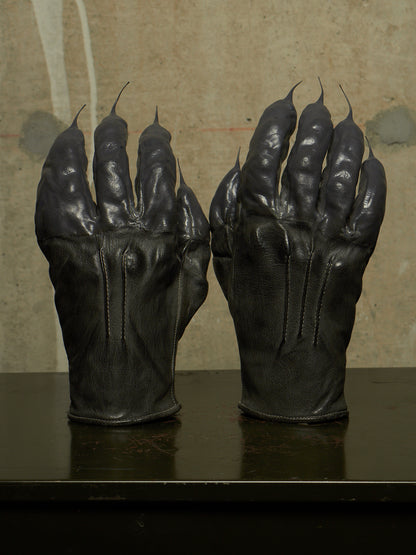 Carol Christian Poell 'AM/2459 ROOMS-PTC/19' Object-dyed Rubber Drip Leather Gloves