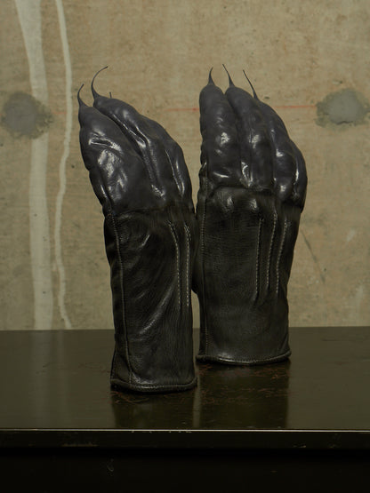 Carol Christian Poell 'AM/2459 ROOMS-PTC/19' Object-dyed Rubber Drip Leather Gloves