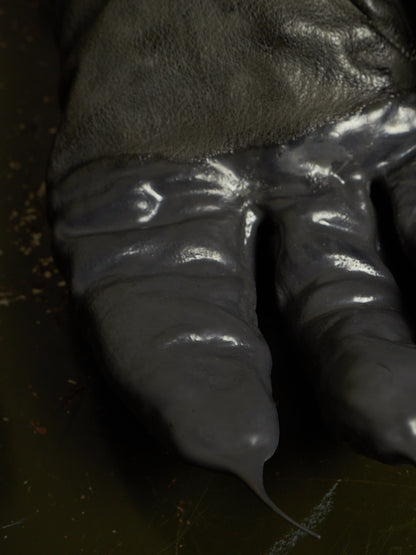 Carol Christian Poell 'AM/2459 ROOMS-PTC/19' Object-dyed Rubber Drip Leather Gloves