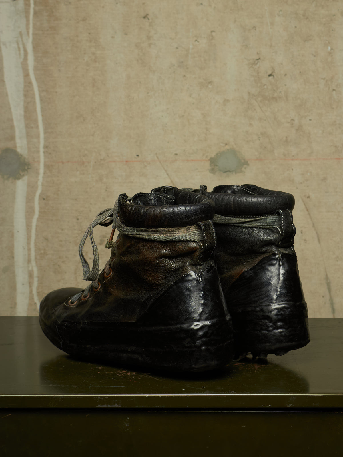 Carol Christian Poell ‘AM/2524 ROOMS-PTC/10’ Black Object-dyed Kangaroo Leather Drip Sneakers