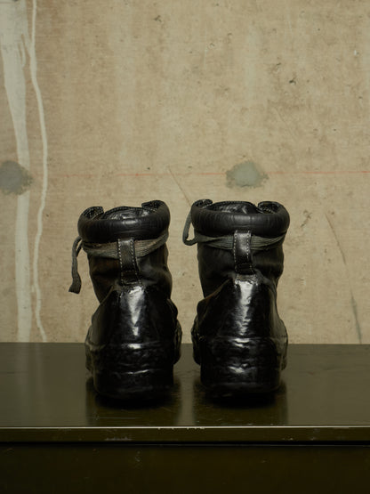 Carol Christian Poell ‘AM/2524 ROOMS-PTC/10’ Black Object-dyed Kangaroo Leather Drip Sneakers