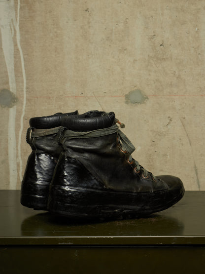 Carol Christian Poell ‘AM/2524 ROOMS-PTC/10’ Black Object-dyed Kangaroo Leather Drip Sneakers