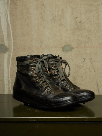 Carol Christian Poell ‘AM/2524 ROOMS-PTC/10’ Black Object-dyed Kangaroo Leather Drip Sneakers