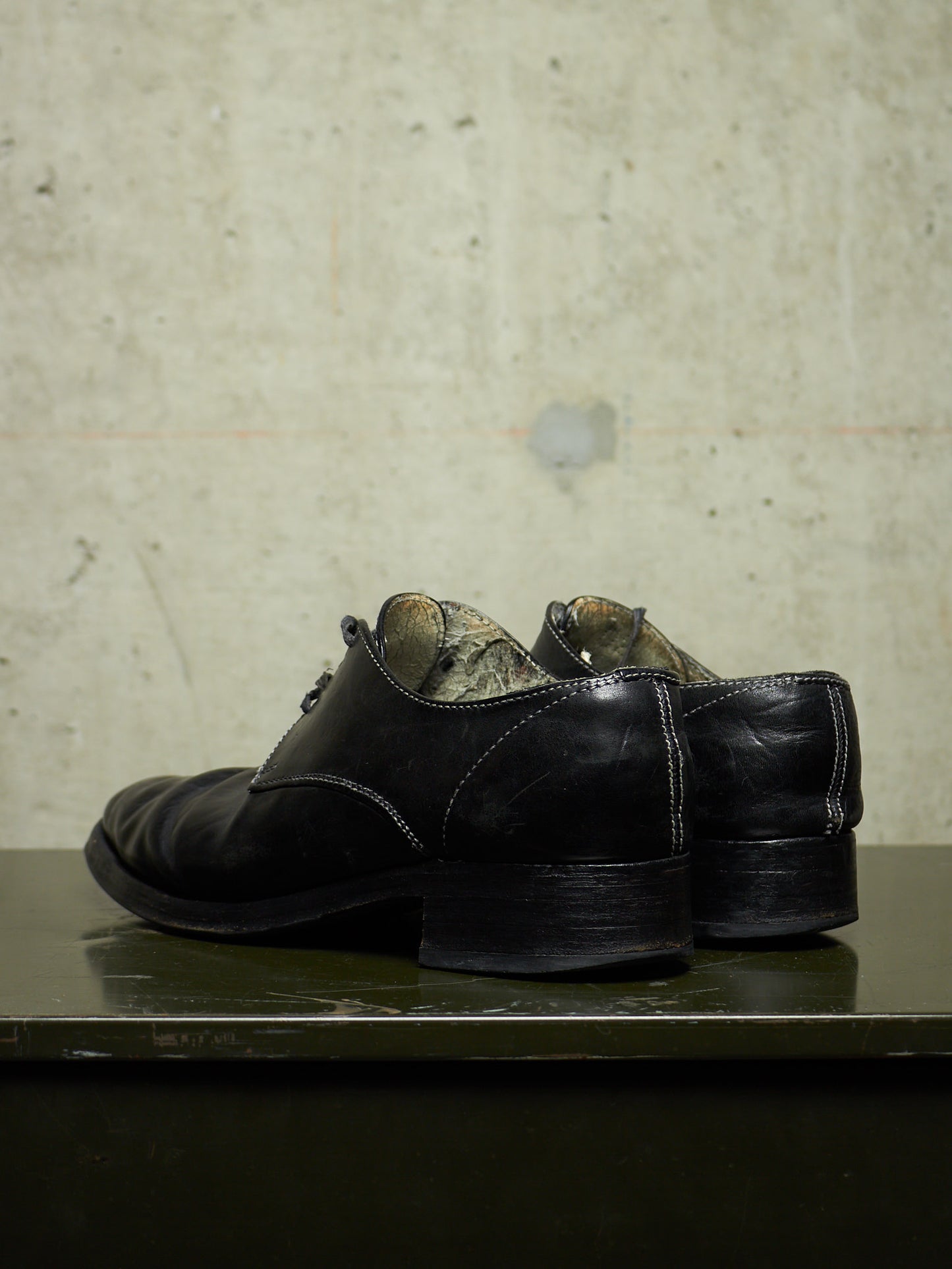 Carol Christian Poell 00s 'AM/2600L CORS-PTC/010' Object-dyed Bipolar Horse Leather Derbies