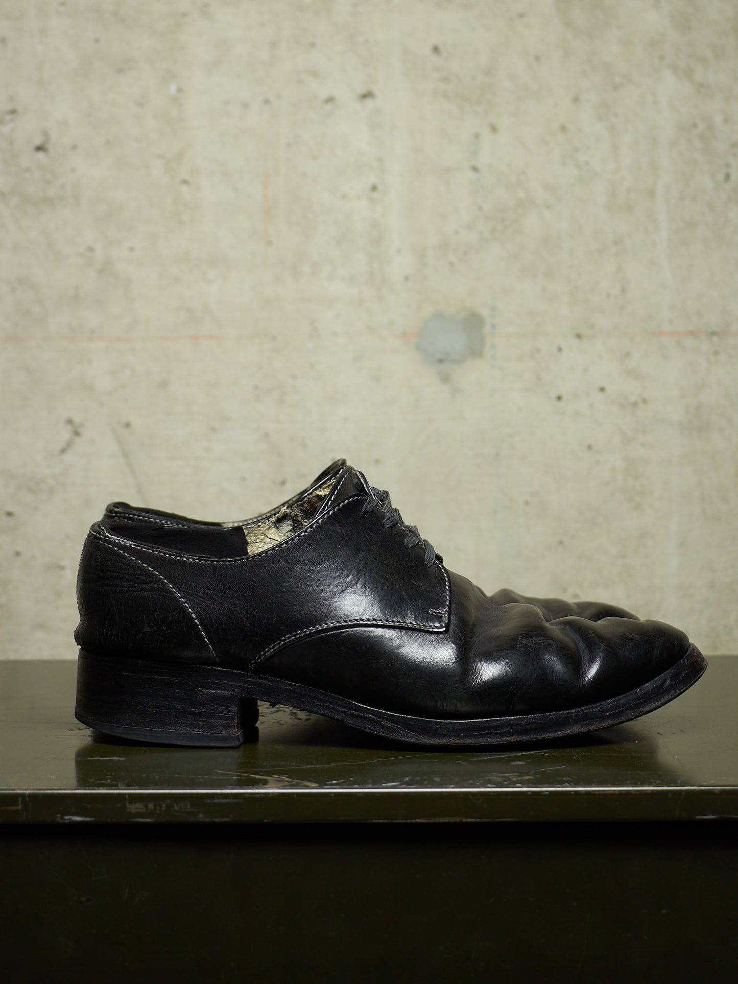 Carol Christian Poell 00s 'AM/2600L CORS-PTC/010' Object-dyed Bipolar Horse Leather Derbies