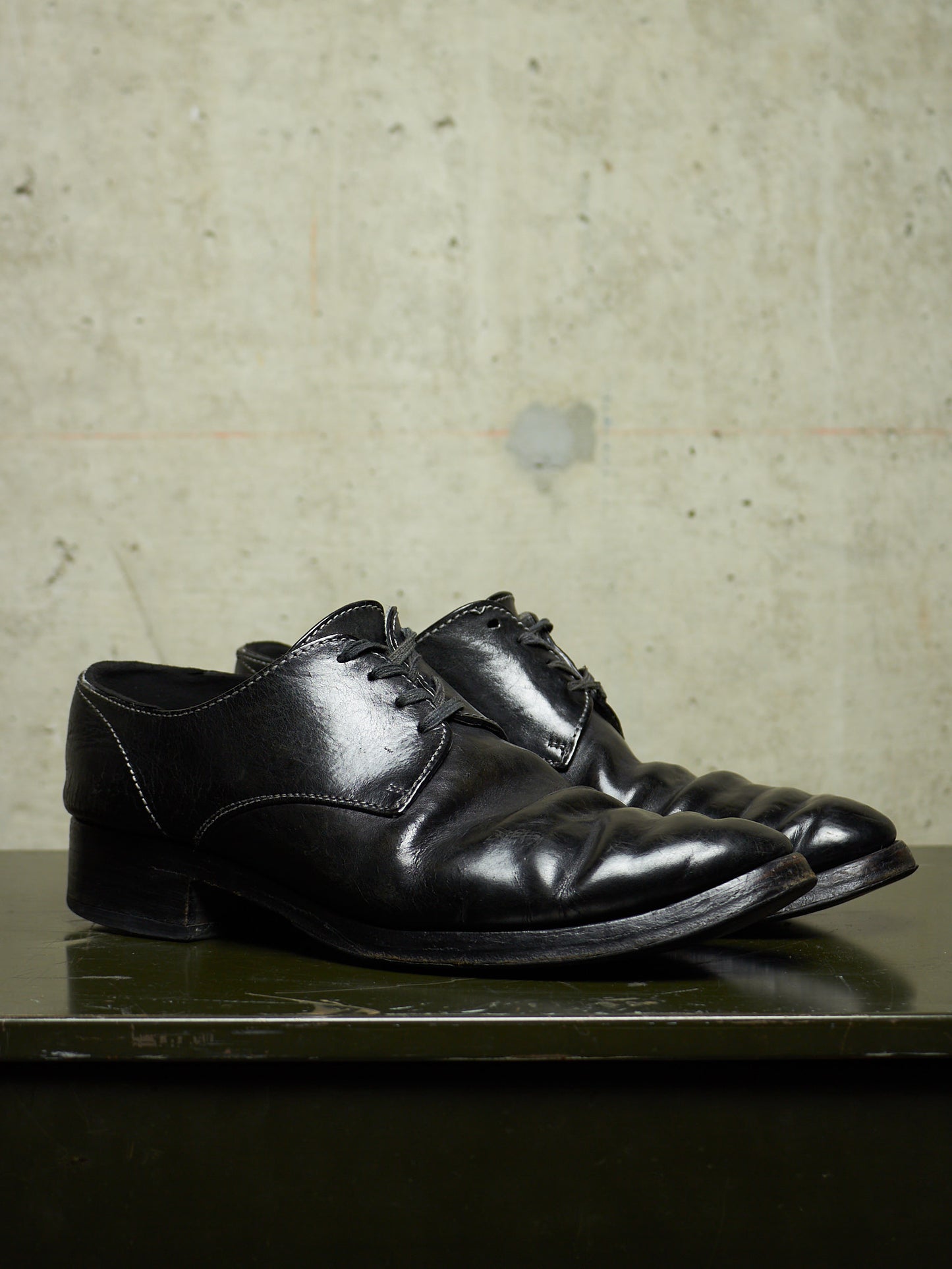 Carol Christian Poell 00s 'AM/2600L CORS-PTC/010' Object-dyed Bipolar Horse Leather Derbies