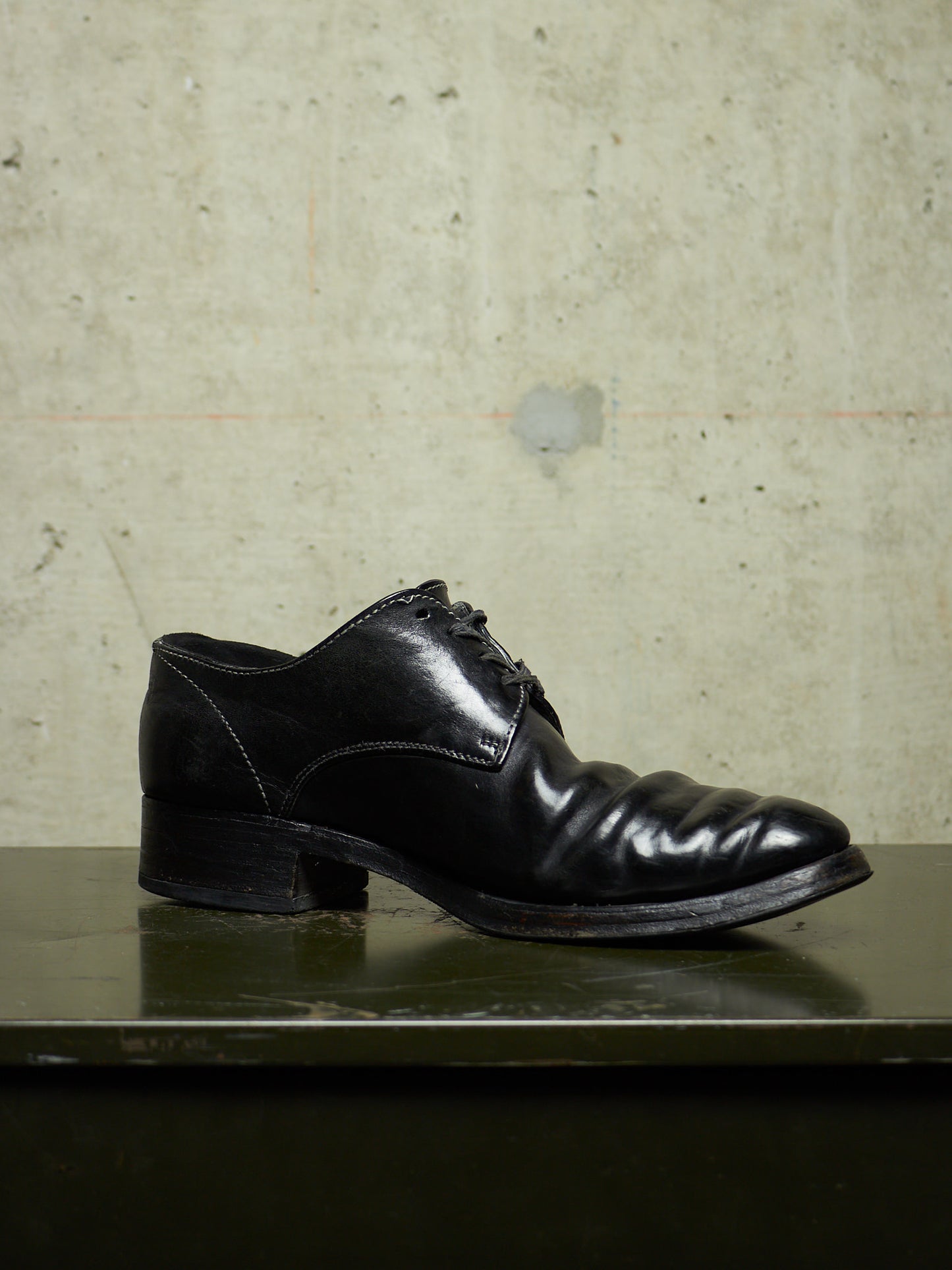 Carol Christian Poell 00s 'AM/2600L CORS-PTC/010' Object-dyed Bipolar Horse Leather Derbies