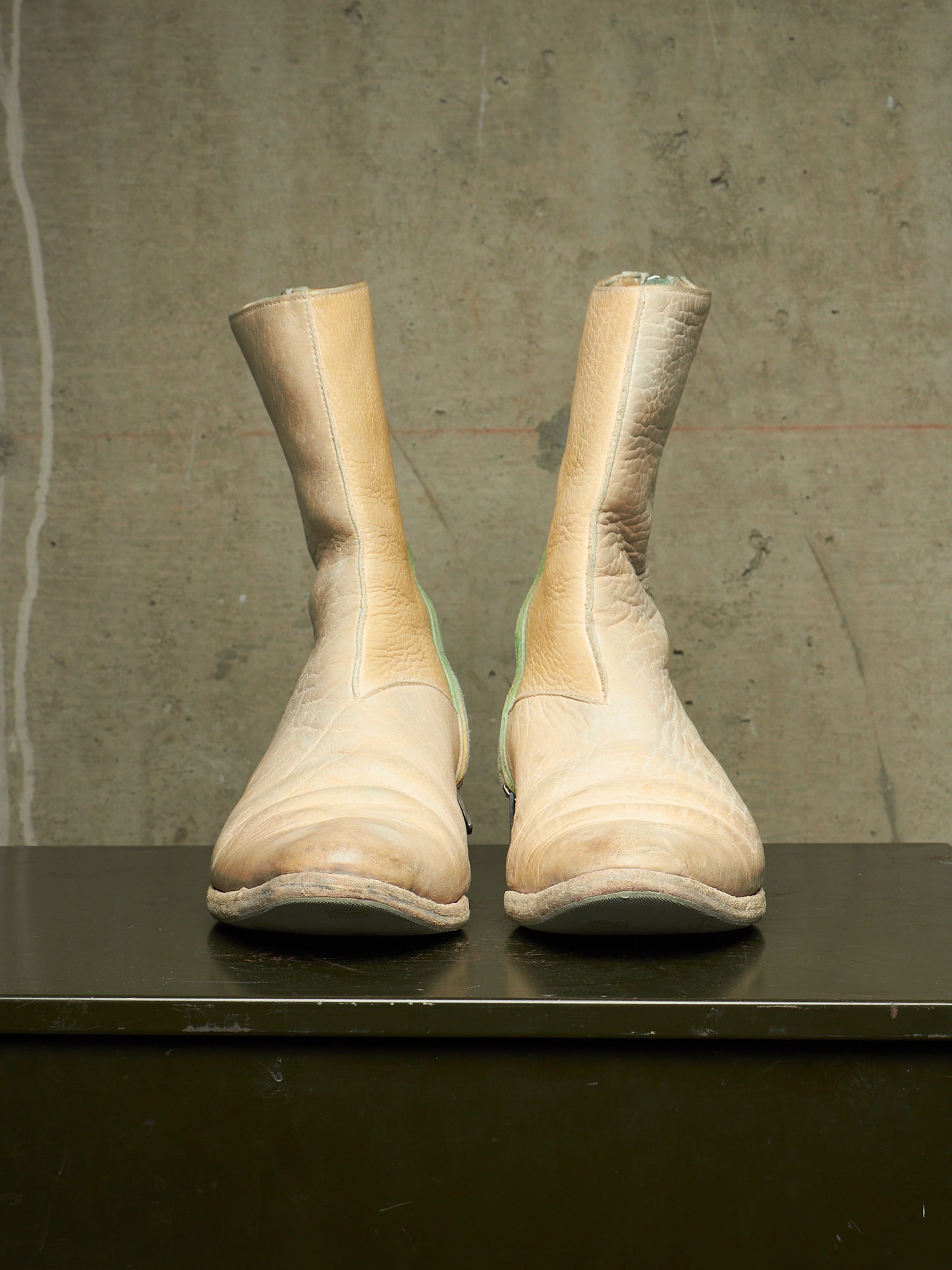 Carol Christian Poell ‘AM/2061L BIUS-PTC/1’ Object-dyed Bison Leather Tornado Zip Boots