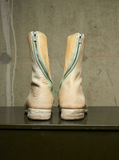 Carol Christian Poell ‘AM/2061L BIUS-PTC/1’ Object-dyed Bison Leather Tornado Zip Boots