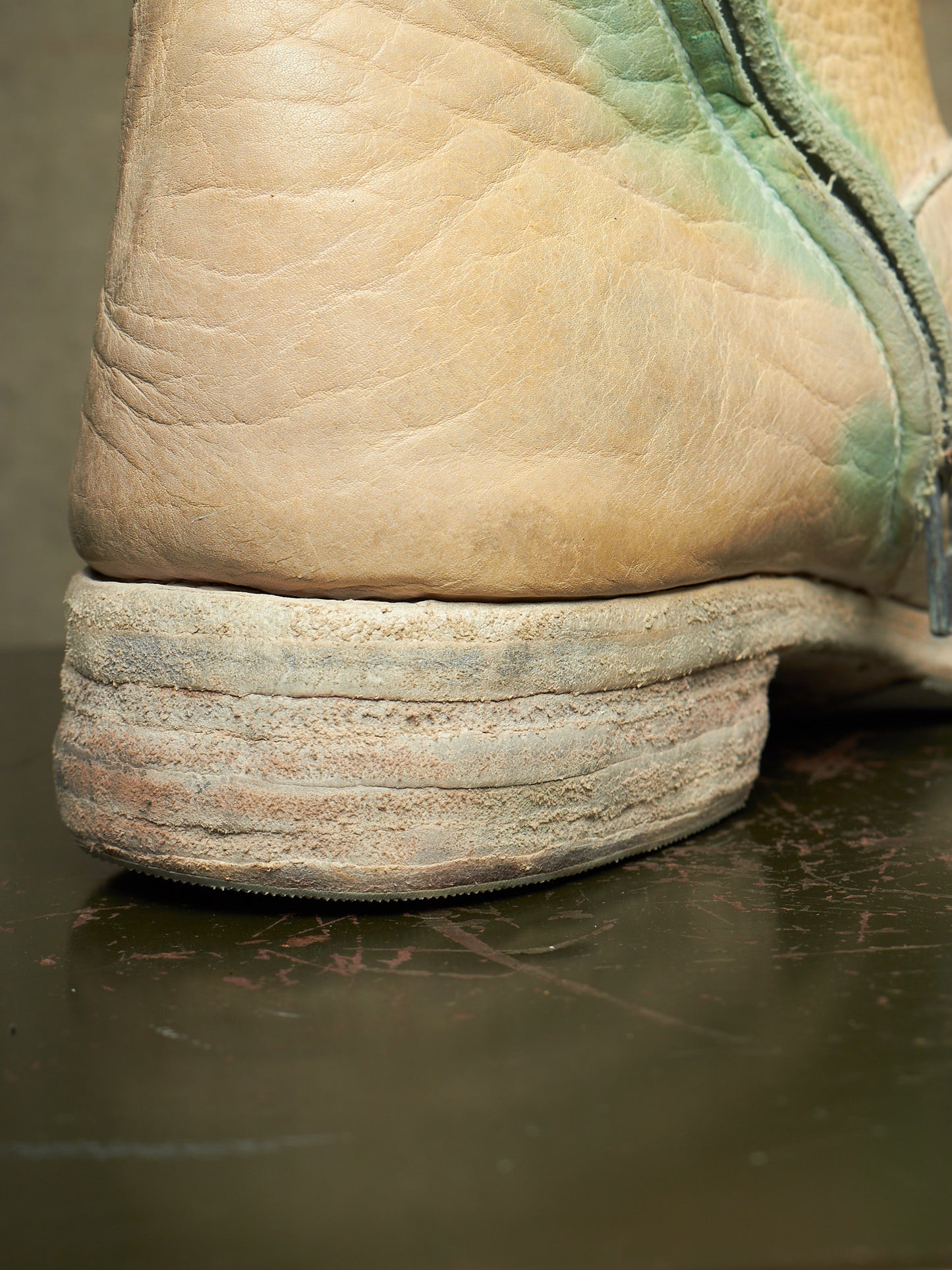Carol Christian Poell ‘AM/2061L BIUS-PTC/1’ Object-dyed Bison Leather Tornado Zip Boots