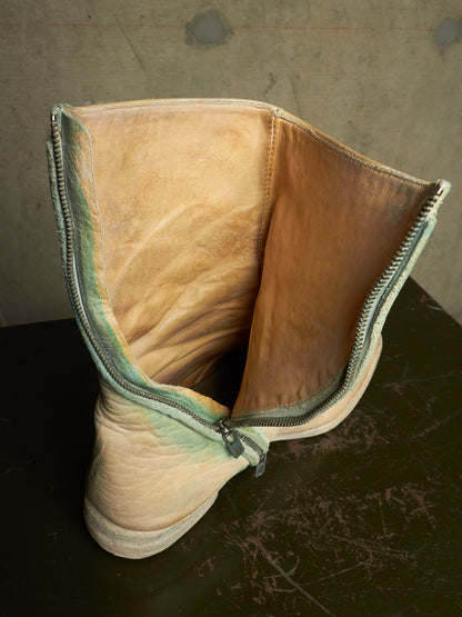 Carol Christian Poell ‘AM/2061L BIUS-PTC/1’ Object-dyed Bison Leather Tornado Zip Boots