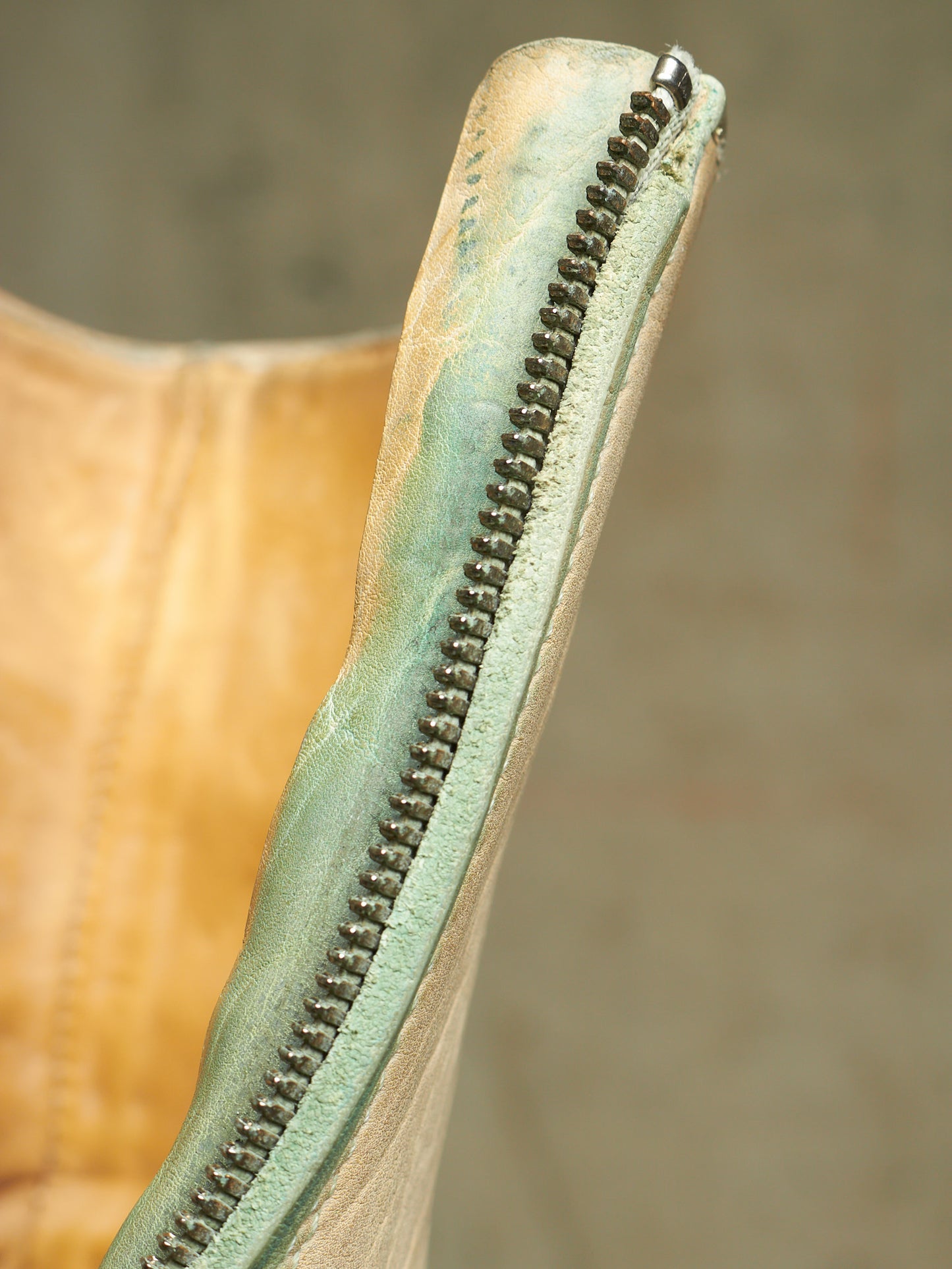 Carol Christian Poell ‘AM/2061L BIUS-PTC/1’ Object-dyed Bison Leather Tornado Zip Boots