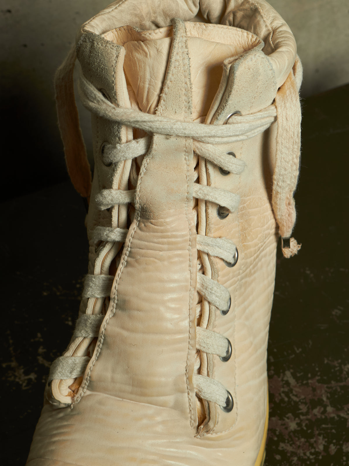 Carol Christian Poell 'AM/2684 CUBS-PTC/01' Object Dyed One-Piece Shell Cordovan Leather Prosthetic Ankle Rubber Drip Work Boot