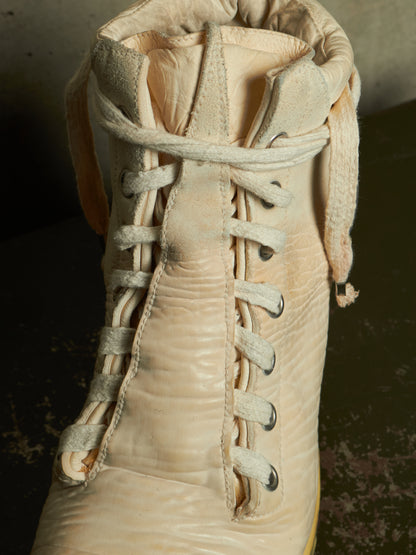 Carol Christian Poell 'AM/2684 CUBS-PTC/01' Object Dyed One-Piece Shell Cordovan Leather Prosthetic Ankle Rubber Drip Work Boot