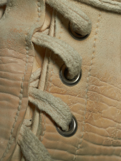 Carol Christian Poell 'AM/2684 CUBS-PTC/01' Object Dyed One-Piece Shell Cordovan Leather Prosthetic Ankle Rubber Drip Work Boot