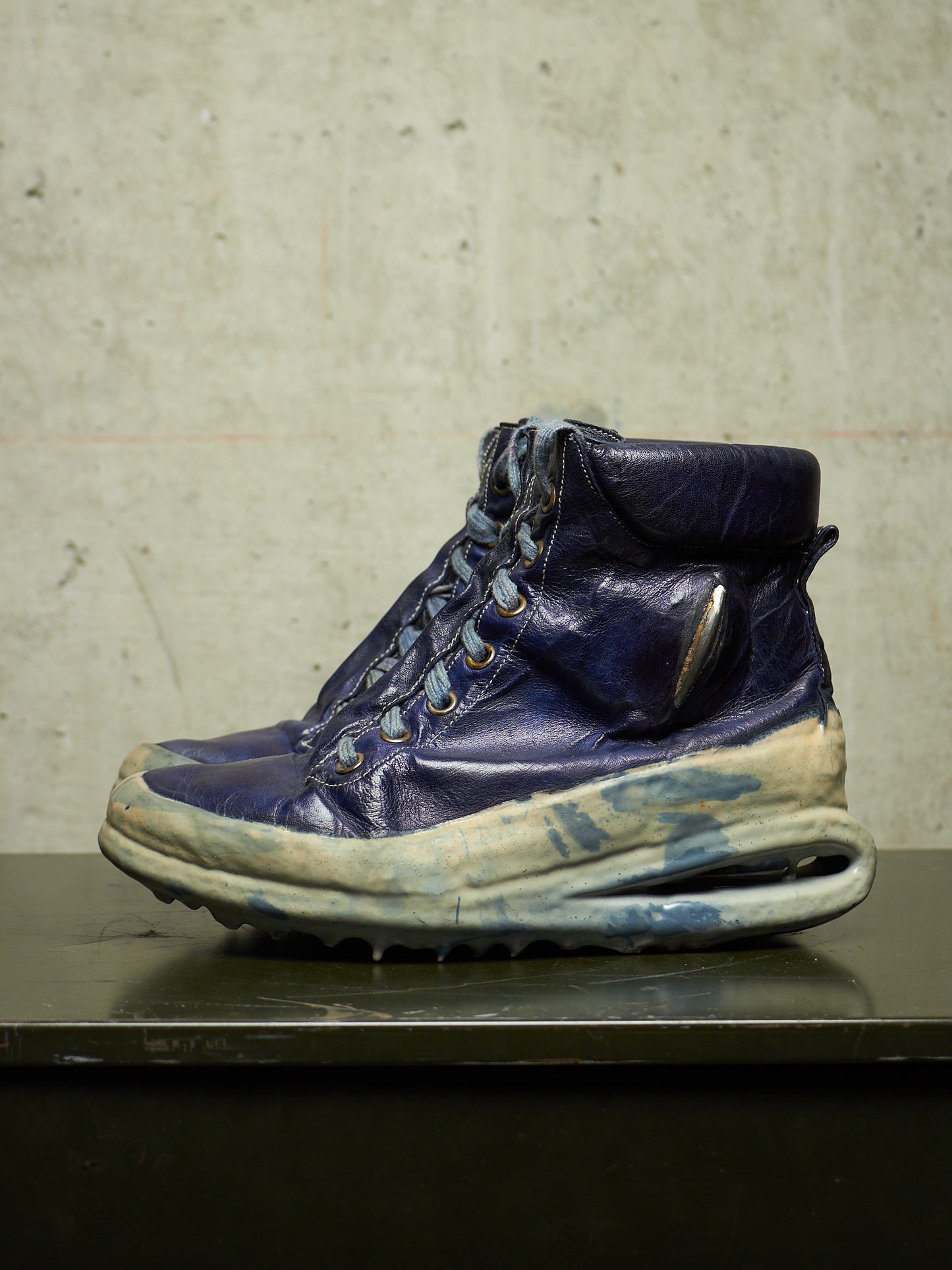 Carol Christian Poell ‘AM/2685P ROOMS-PTC/16’ Object-dyed Kangaroo Leather Titanium Prosthetic U-sole Drip Sneakers