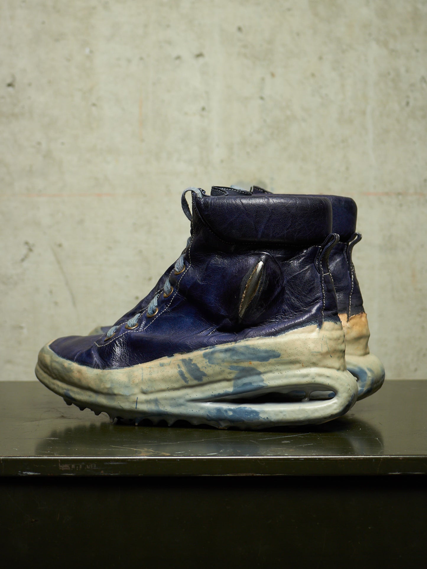 Carol Christian Poell ‘AM/2685P ROOMS-PTC/16’ Object-dyed Kangaroo Leather Titanium Prosthetic U-sole Drip Sneakers