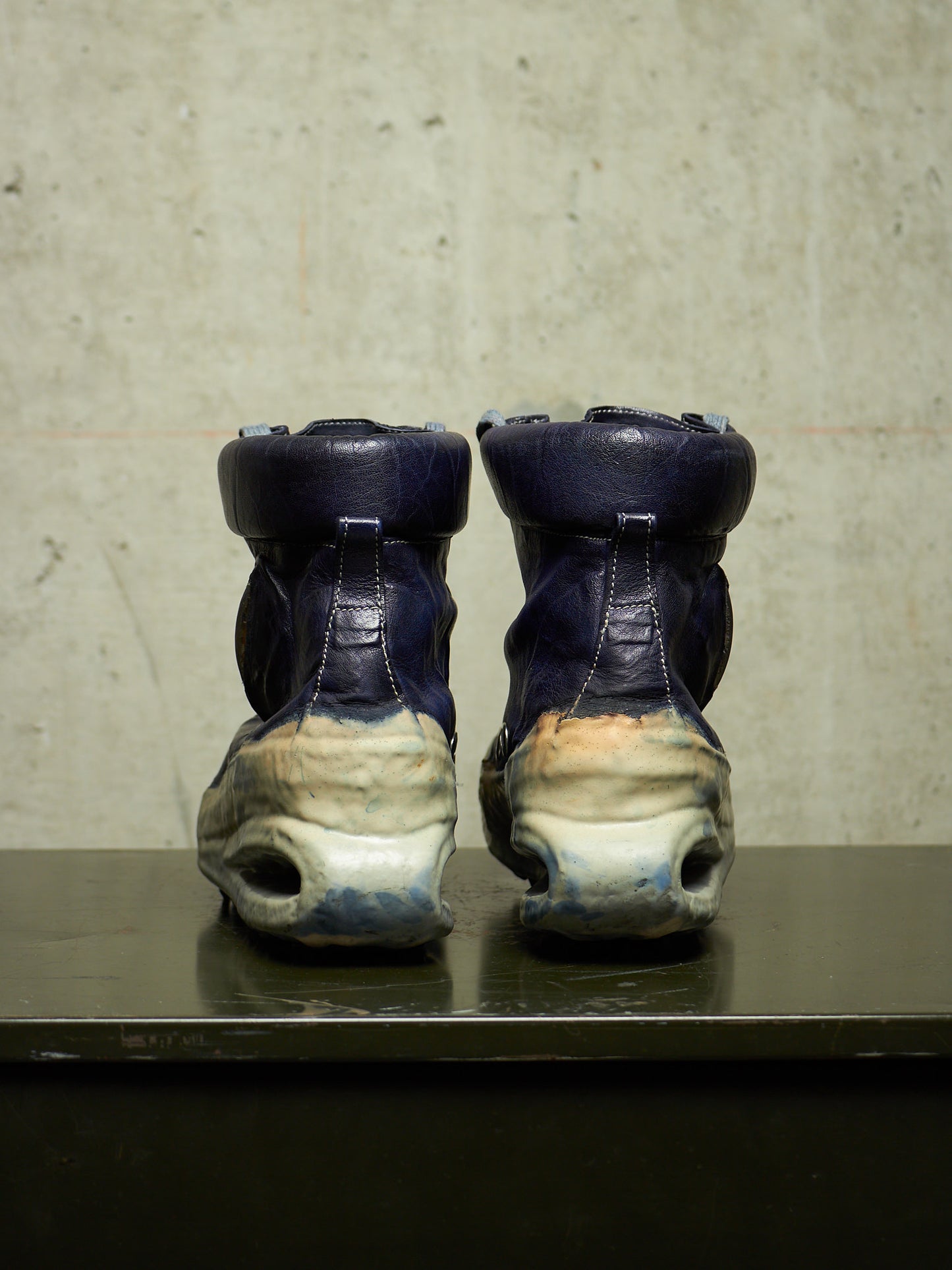 Carol Christian Poell ‘AM/2685P ROOMS-PTC/16’ Object-dyed Kangaroo Leather Titanium Prosthetic U-sole Drip Sneakers