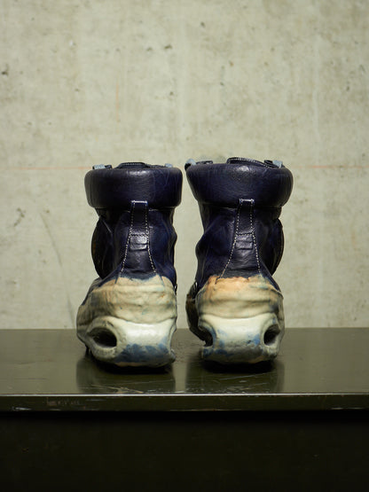 Carol Christian Poell ‘AM/2685P ROOMS-PTC/16’ Object-dyed Kangaroo Leather Titanium Prosthetic U-sole Drip Sneakers