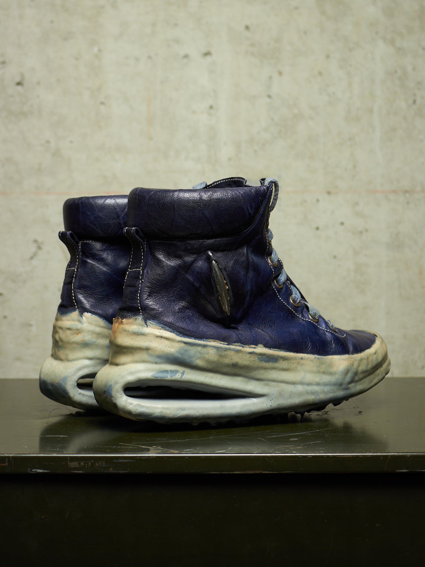 Carol Christian Poell ‘AM/2685P ROOMS-PTC/16’ Object-dyed Kangaroo Leather Titanium Prosthetic U-sole Drip Sneakers