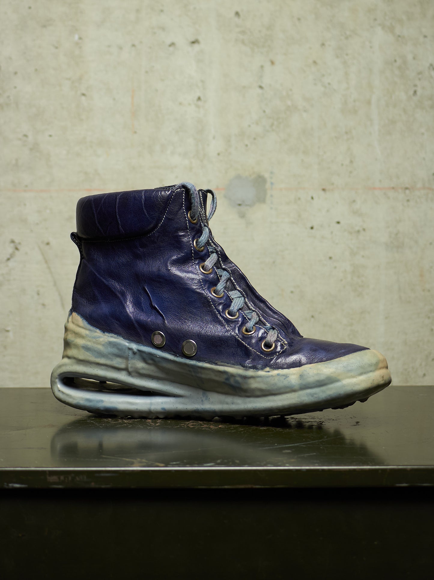 Carol Christian Poell ‘AM/2685P ROOMS-PTC/16’ Object-dyed Kangaroo Leather Titanium Prosthetic U-sole Drip Sneakers