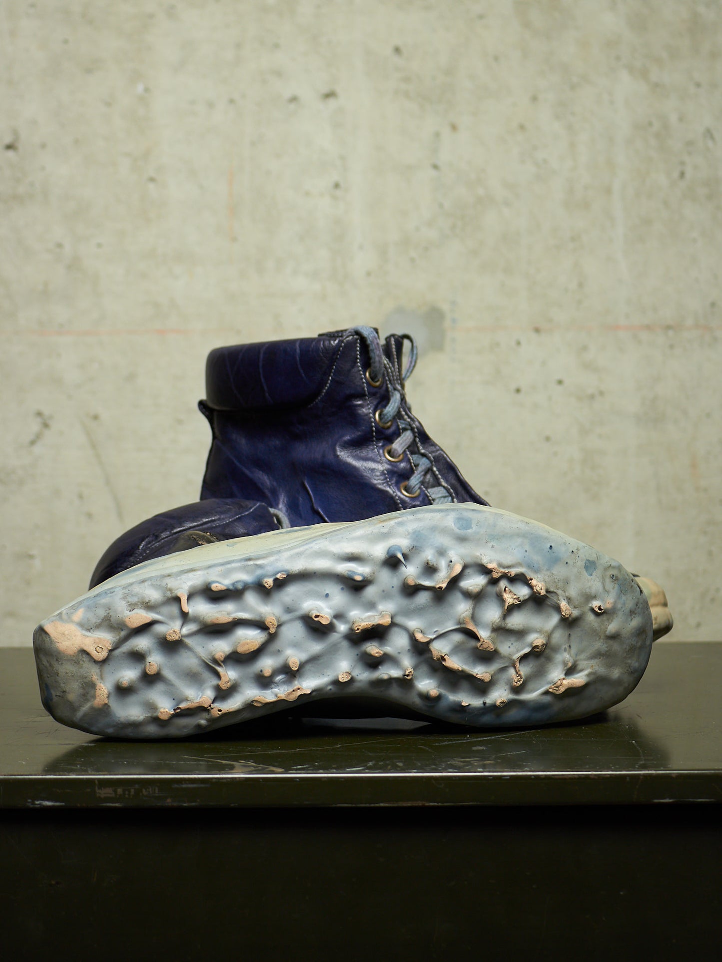 Carol Christian Poell ‘AM/2685P ROOMS-PTC/16’ Object-dyed Kangaroo Leather Titanium Prosthetic U-sole Drip Sneakers