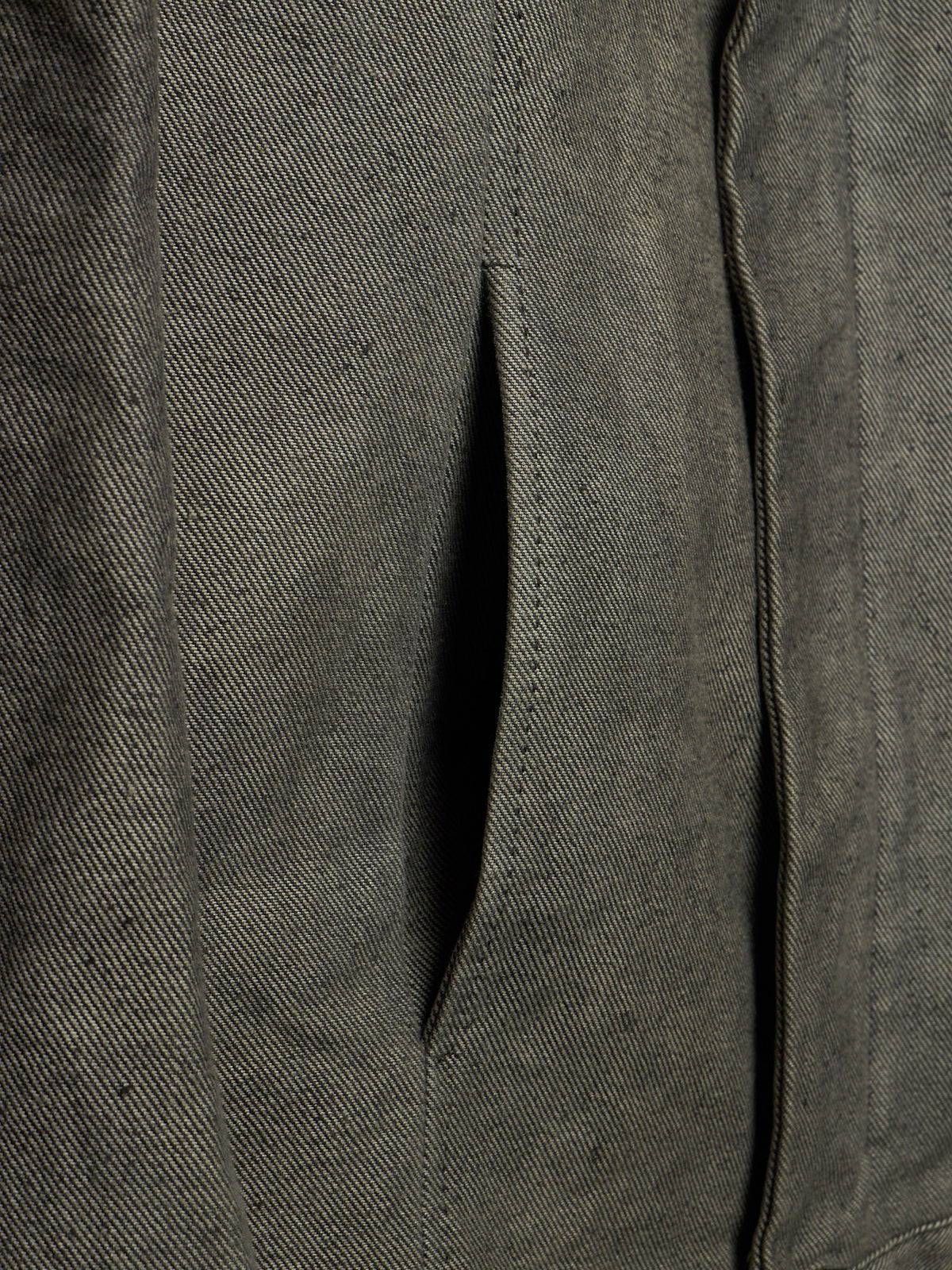Carol Christian Poell AW97-98 Grey Hooded Zip-Up Denim Jacket