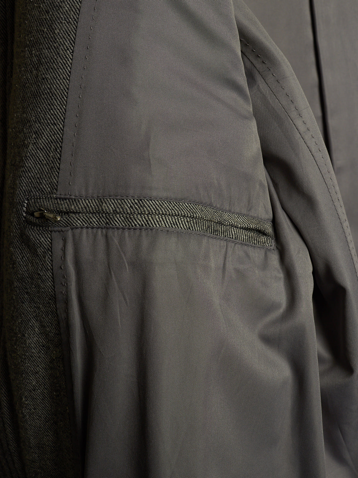 Carol Christian Poell AW97-98 Grey Hooded Zip-Up Denim Jacket