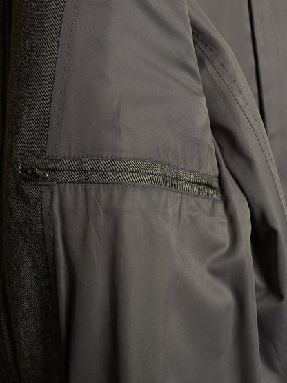 Carol Christian Poell AW97-98 Grey Hooded Zip-Up Denim Jacket