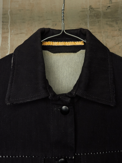 Carol Christian Poell FE-MALE 'JF/0928-IN KITBW/101' Overlock Dead-End Denim Trucker Jacket