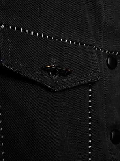 Carol Christian Poell FE-MALE 'JF/0928-IN KITBW/101' Overlock Dead-End Denim Trucker Jacket