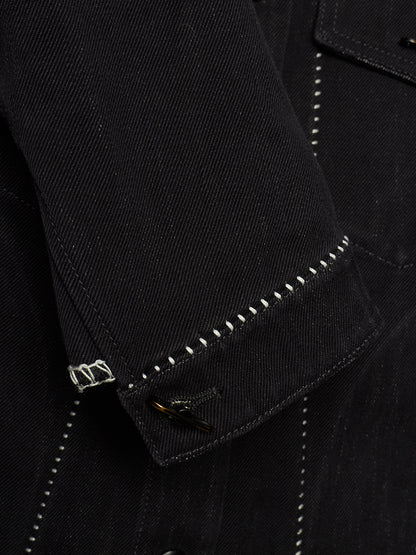 Carol Christian Poell FE-MALE 'JF/0928-IN KITBW/101' Overlock Dead-End Denim Trucker Jacket