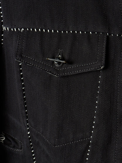 Carol Christian Poell FE-MALE 'JF/0928-IN KITBW/101' Overlock Dead-End Denim Trucker Jacket