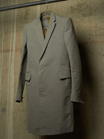 Carol Christian Poell 'GM/2622B CORAWO/7' Grey Visible Meltlock Unlined Dead-End Long Blazer