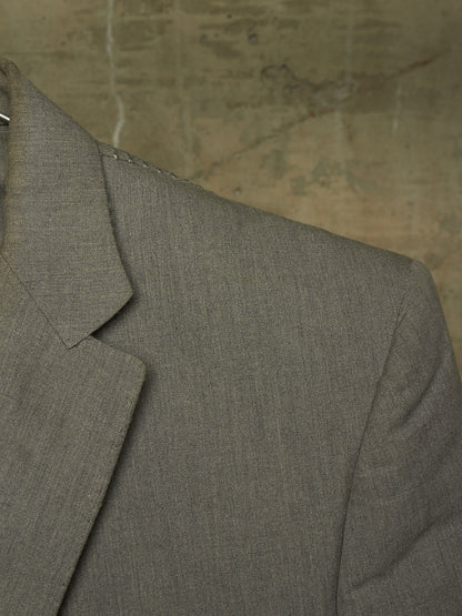 Carol Christian Poell 'GM/2622B CORAWO/7' Grey Visible Meltlock Unlined Dead-End Long Blazer