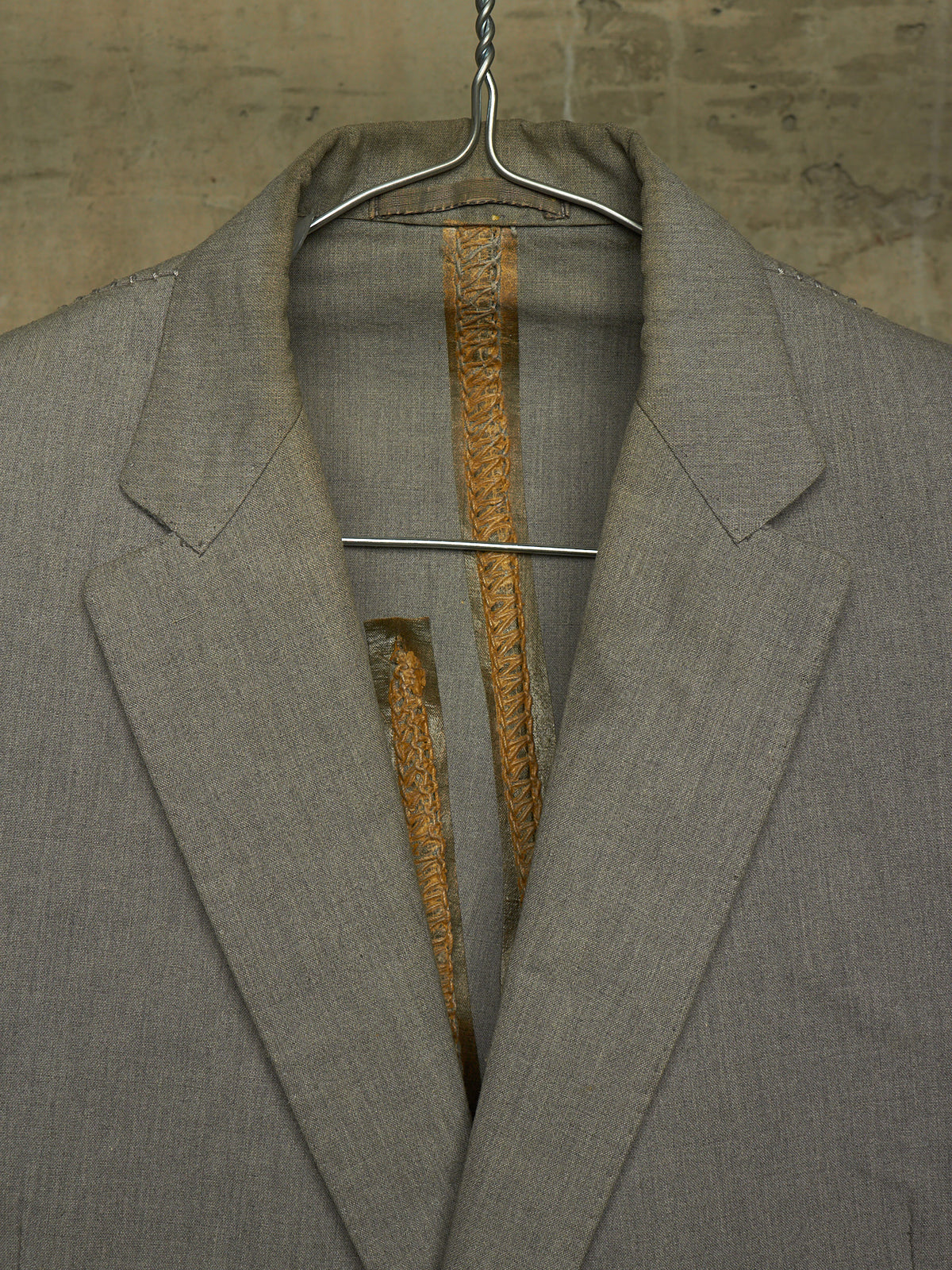 Carol Christian Poell 'GM/2622B CORAWO/7' Grey Visible Meltlock Unlined Dead-End Long Blazer