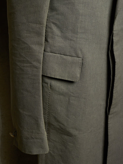 Carol Christian Poell 'GM/2622B CORAWO/7' Grey Visible Meltlock Unlined Dead-End Long Blazer