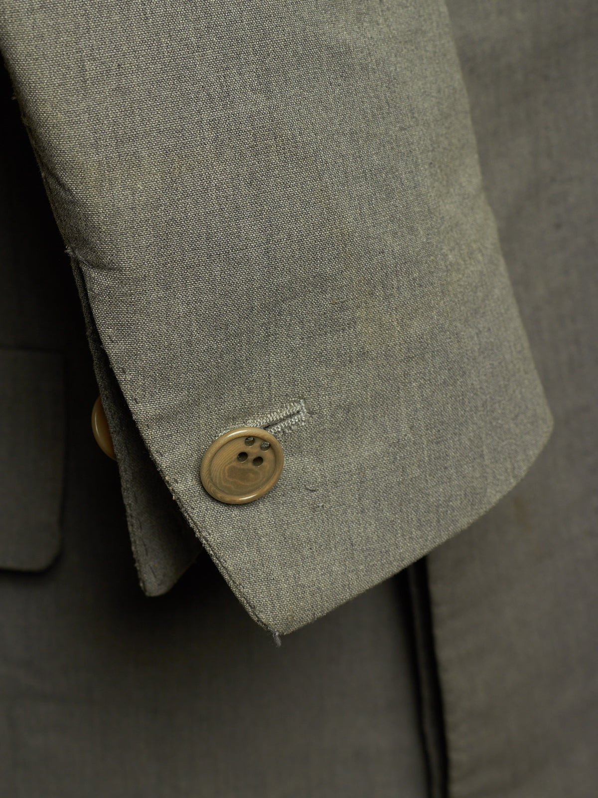 Carol Christian Poell 'GM/2622B CORAWO/7' Grey Visible Meltlock Unlined Dead-End Long Blazer