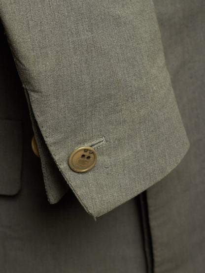 Carol Christian Poell 'GM/2622B CORAWO/7' Grey Visible Meltlock Unlined Dead-End Long Blazer