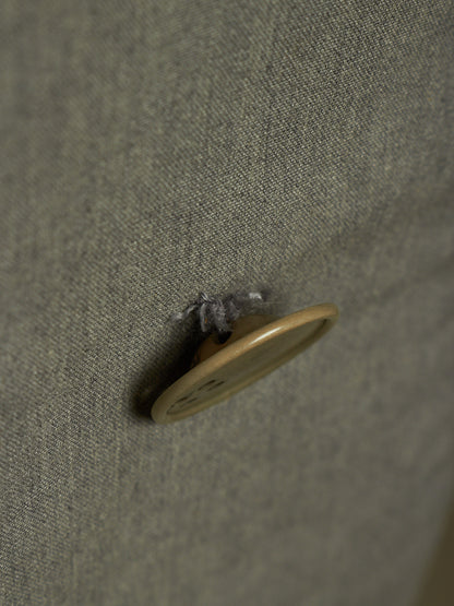 Carol Christian Poell 'GM/2622B CORAWO/7' Grey Visible Meltlock Unlined Dead-End Long Blazer