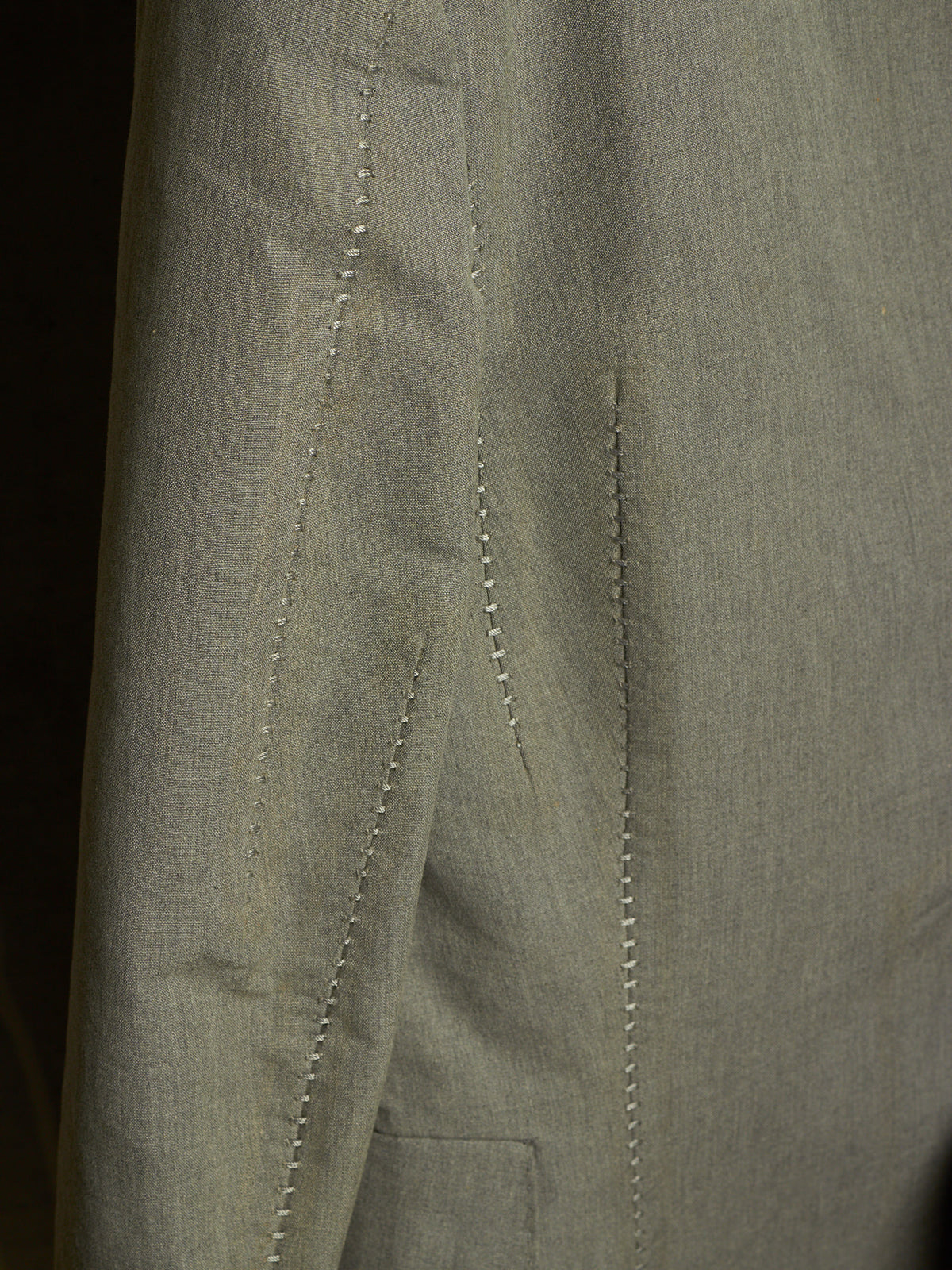 Carol Christian Poell 'GM/2622B CORAWO/7' Grey Visible Meltlock Unlined Dead-End Long Blazer