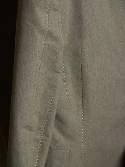 Carol Christian Poell 'GM/2622B CORAWO/7' Grey Visible Meltlock Unlined Dead-End Long Blazer