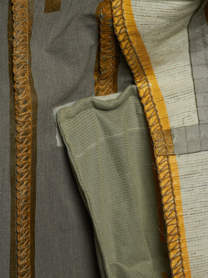 Carol Christian Poell 'GM/2622B CORAWO/7' Grey Visible Meltlock Unlined Dead-End Long Blazer